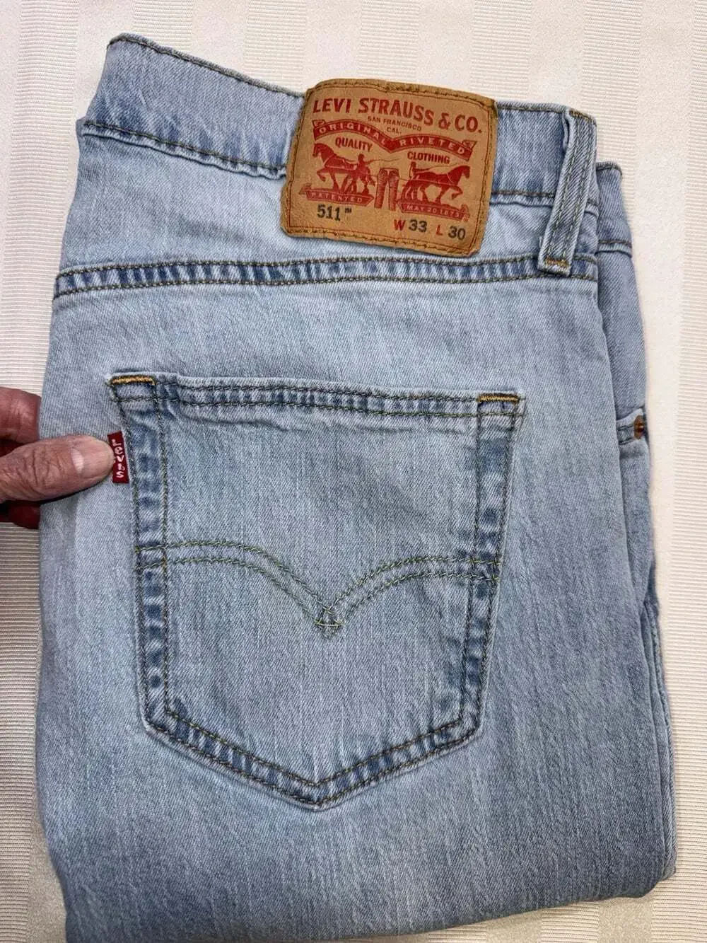 Levi’s 511 Slim Fit Jeans Men's 33X30 Light Wash Blue Denim Pants